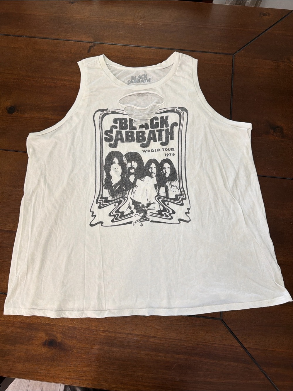 Torrid Black Sabbath Distressed Slashed Classic Fit Tank Top 5XL